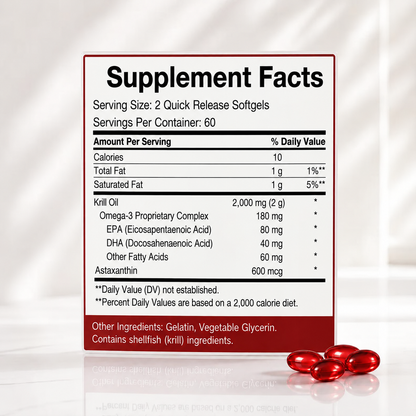 Antarctic Krill Oil 2000mg + Astaxanthin
